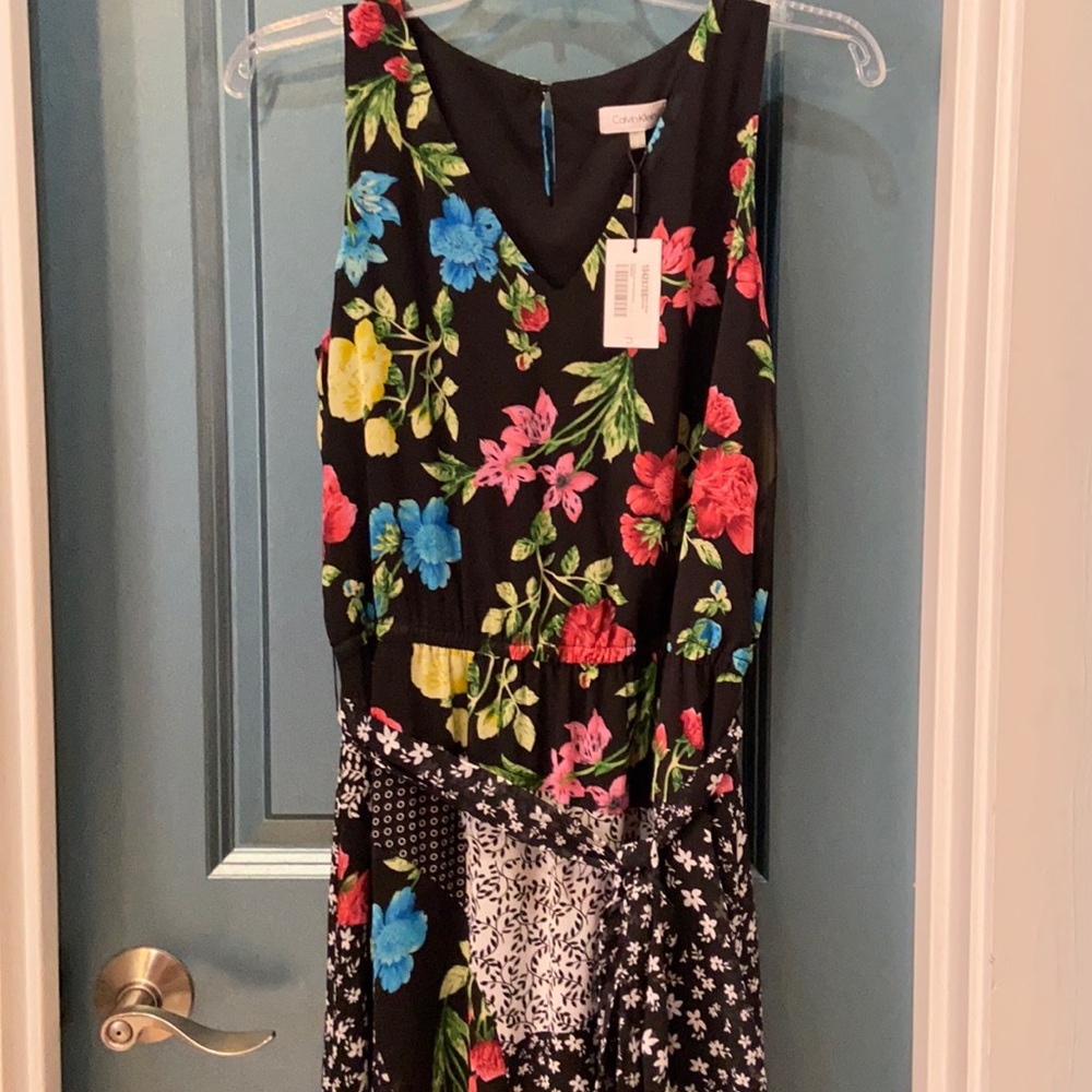 NWT Calvin Klein floral maxi